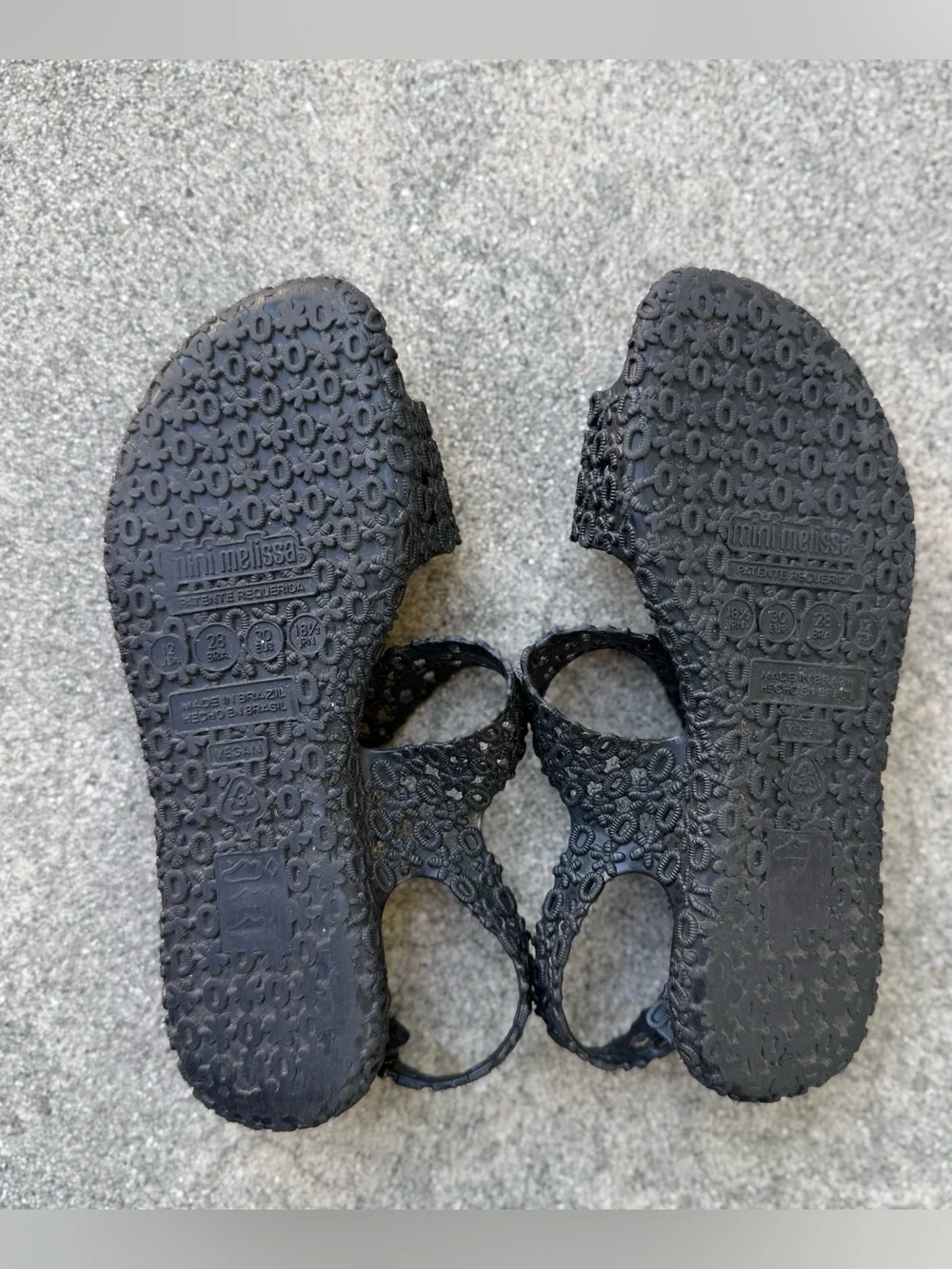 Mini Melissa Panc + Isabela Capeto Sandals black size 12